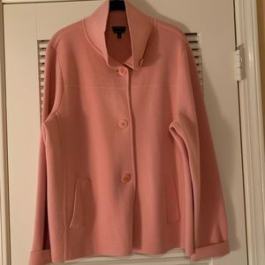 Talbots Merino Wool Peach Sweater Jacket